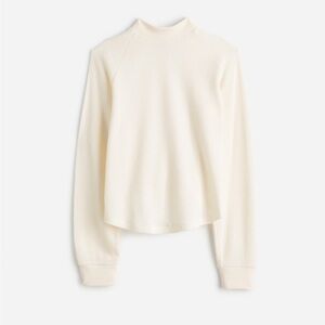 NWT Madewell Waffle-Knit Long-Sleeve Crewneck Tee